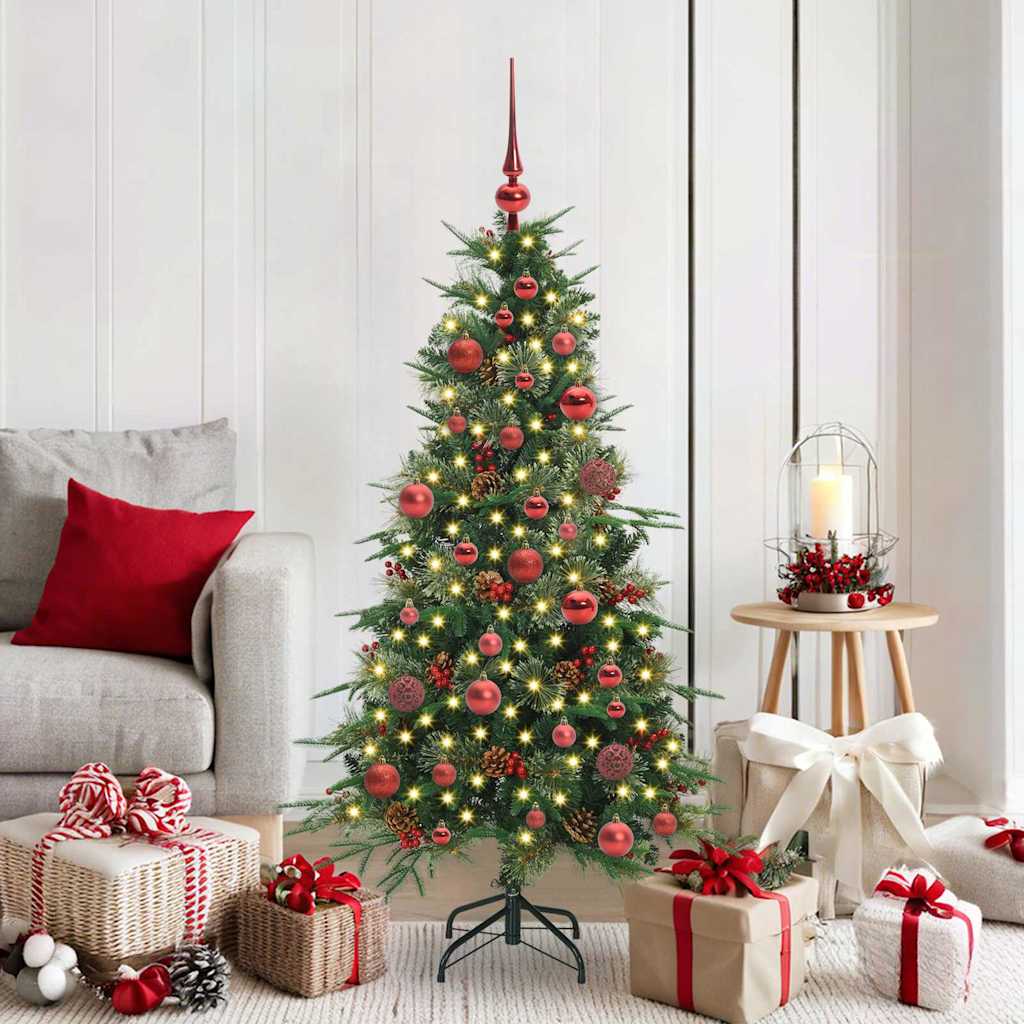 vidaXL Artificial Hinged Christmas Tree Green 150 cm PE and PVC - 51146