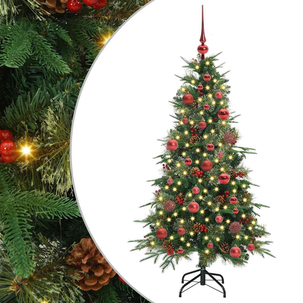vidaXL Artificial Hinged Christmas Tree Green 150 cm PE and PVC - 51146