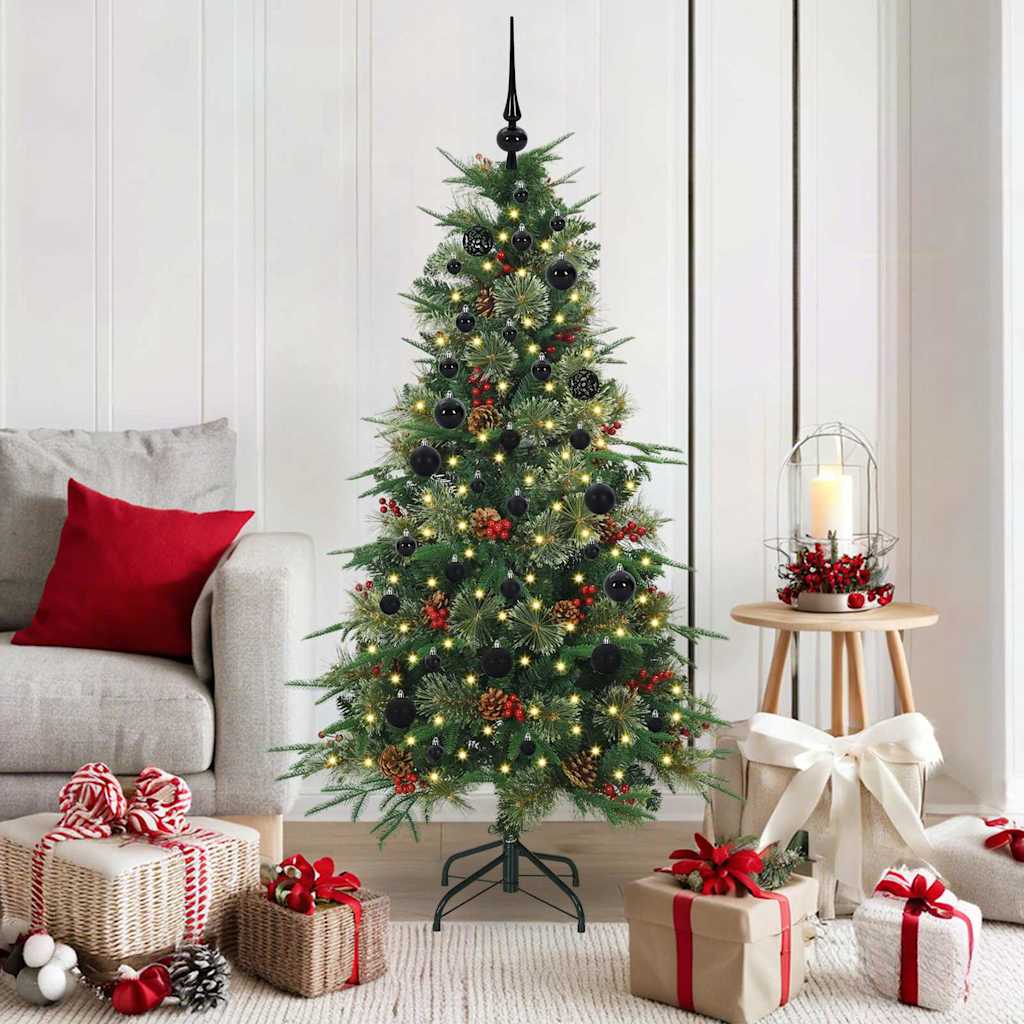 vidaXL Artificial Hinged Christmas Tree Green 150 cm PE and PVC - 51157