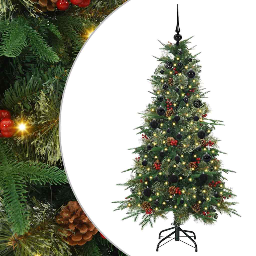 vidaXL Artificial Hinged Christmas Tree Green 150 cm PE and PVC - 51157