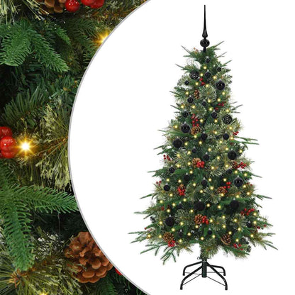 vidaXL Artificial Hinged Christmas Tree Green 150 cm PE and PVC - 51157