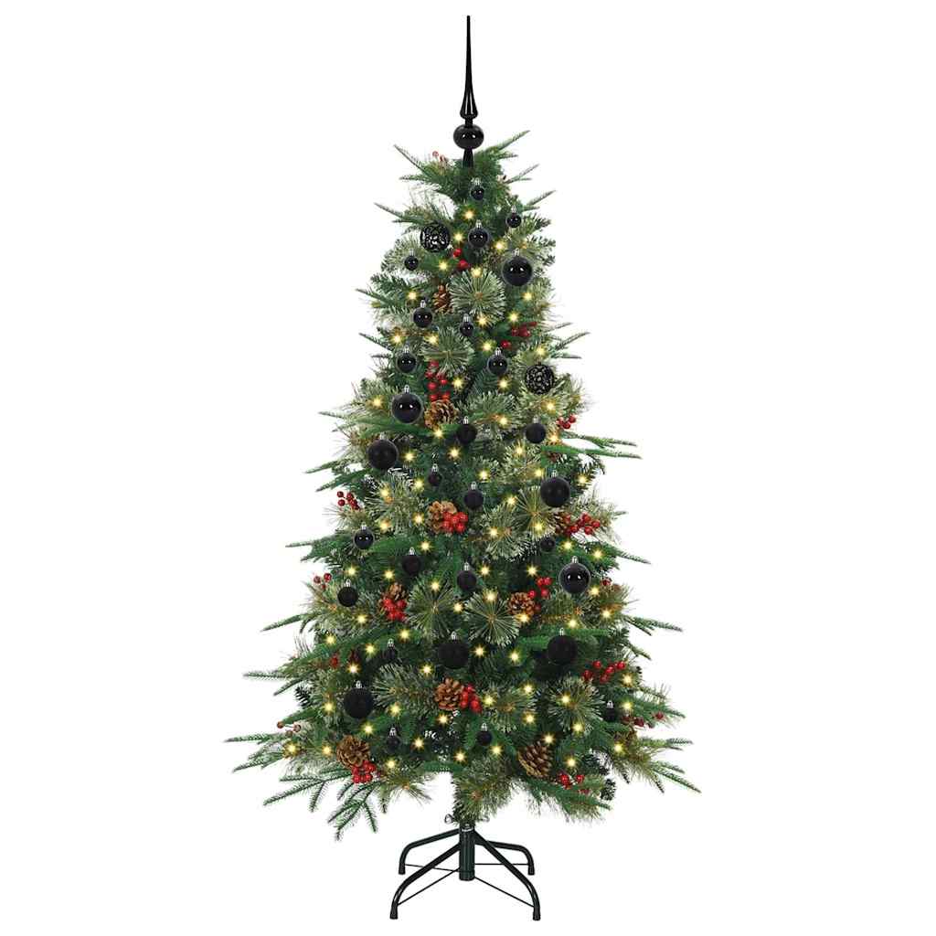 vidaXL Artificial Hinged Christmas Tree Green 150 cm PE and PVC - 51157