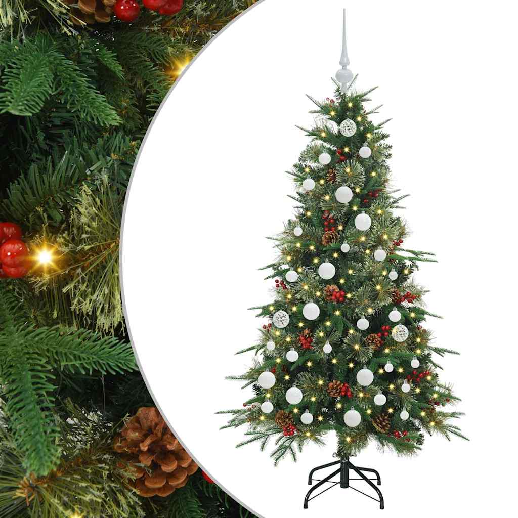 vidaXL Artificial Hinged Christmas Tree Green 150 cm PE and PVC - 51167