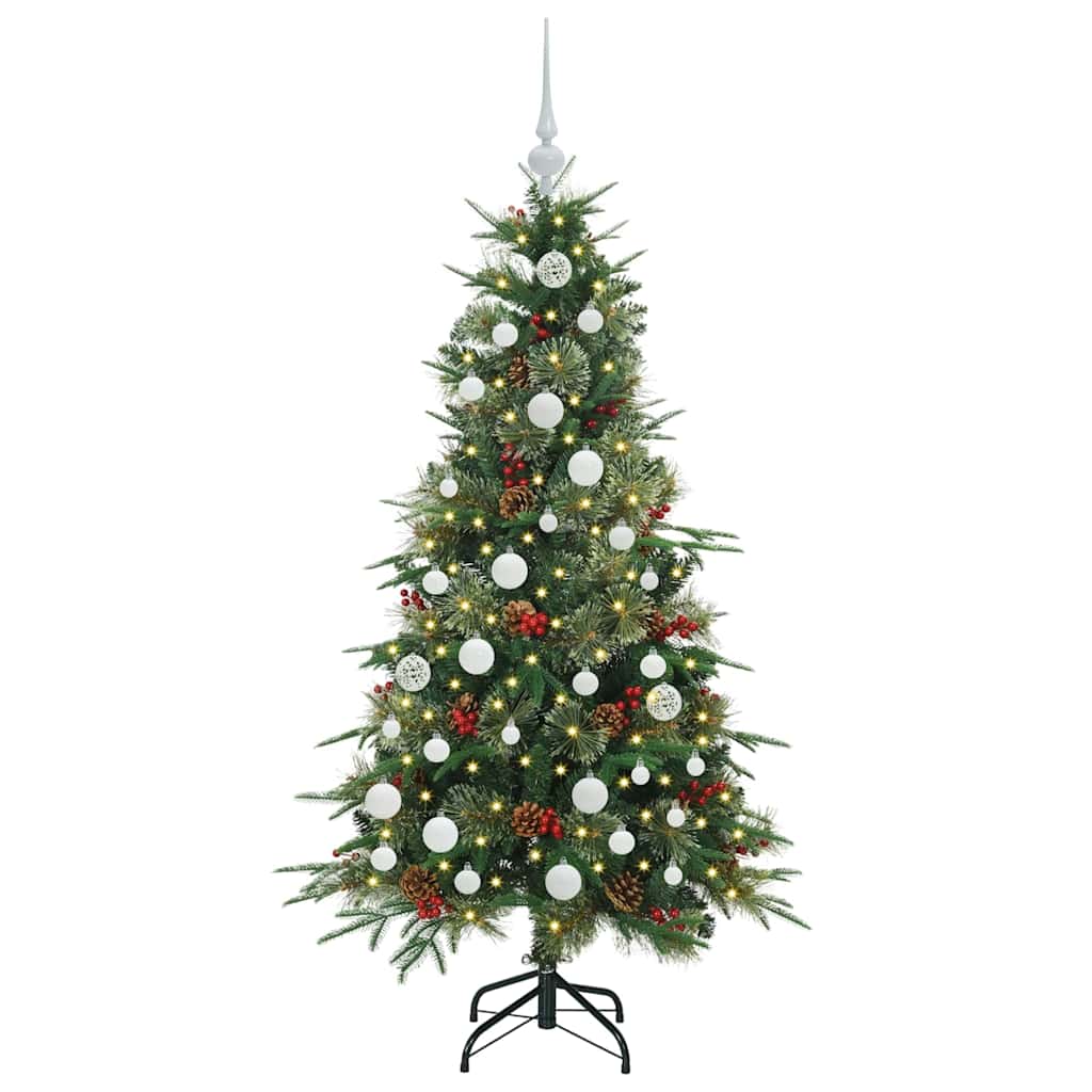 vidaXL Artificial Hinged Christmas Tree Green 150 cm PE and PVC - 51167