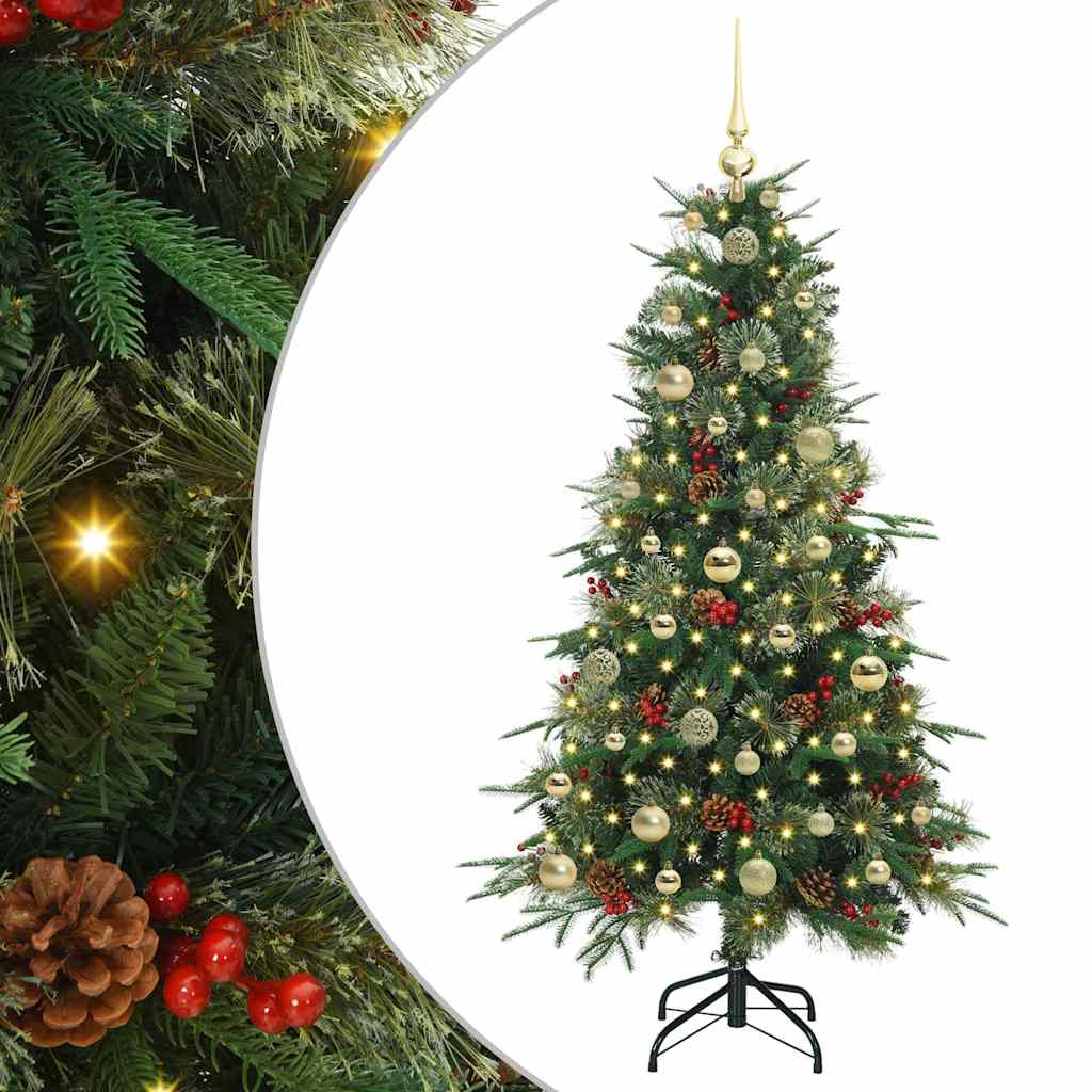 vidaXL Artificial Hinged Christmas Tree Green 150 cm PE and PVC - 51171
