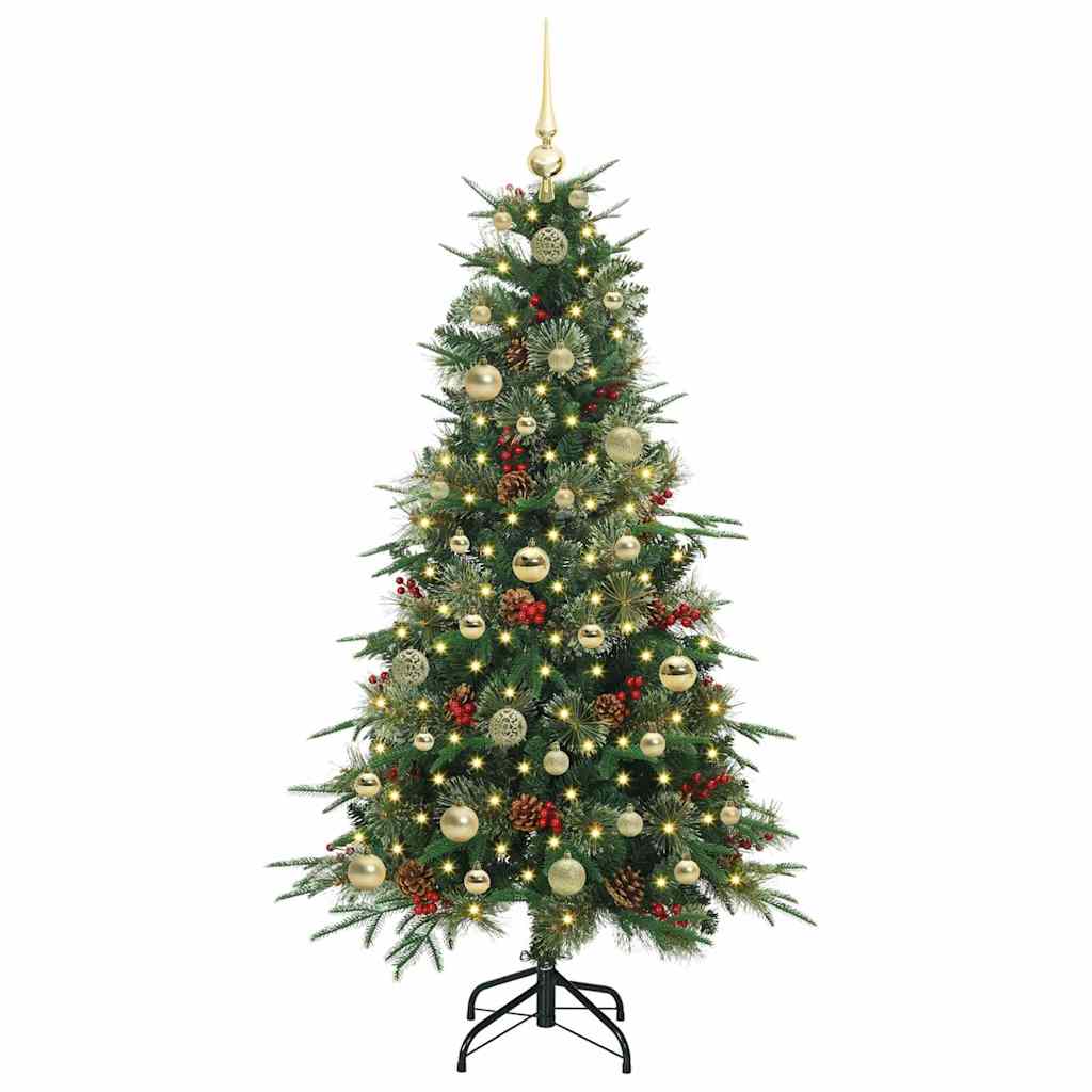 vidaXL Artificial Hinged Christmas Tree Green 150 cm PE and PVC - 51171