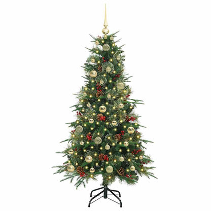 vidaXL Artificial Hinged Christmas Tree Green 150 cm PE and PVC - 51171