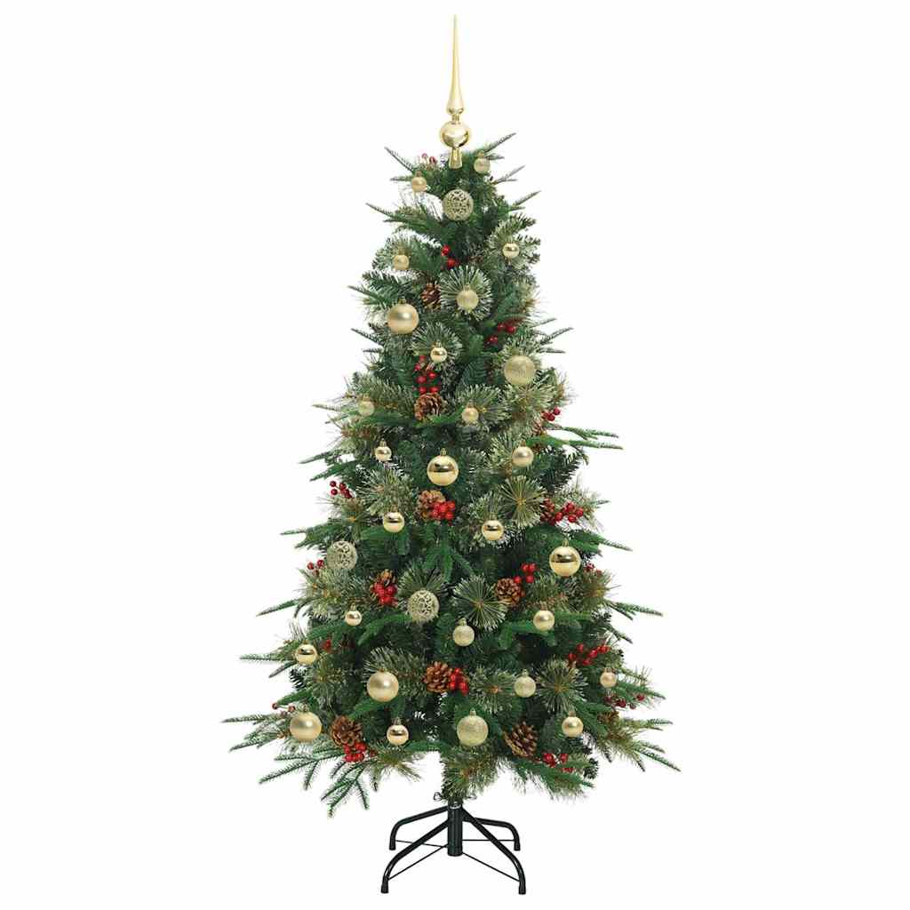 vidaXL Artificial Hinged Christmas Tree Green 150 cm PE and PVC - 51171