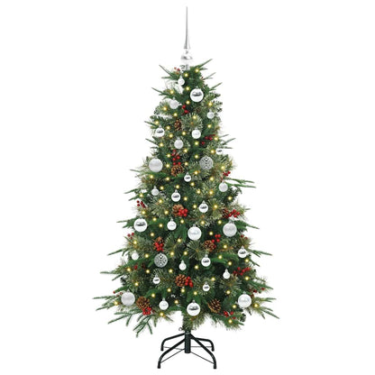vidaXL Artificial Hinged Christmas Tree Green 150 cm PE and PVC - 51173