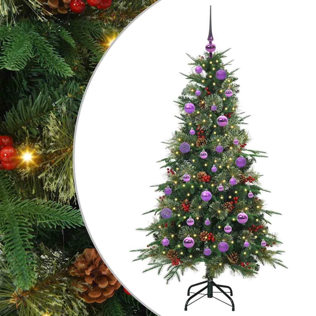 vidaXL Artificial Hinged Christmas Tree Green 150 cm PE and PVC - 51184