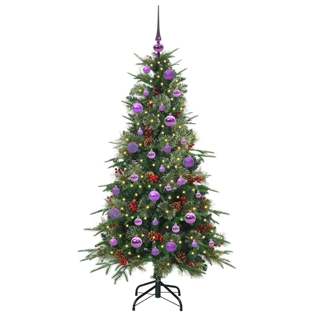 vidaXL Artificial Hinged Christmas Tree Green 150 cm PE and PVC - 51184