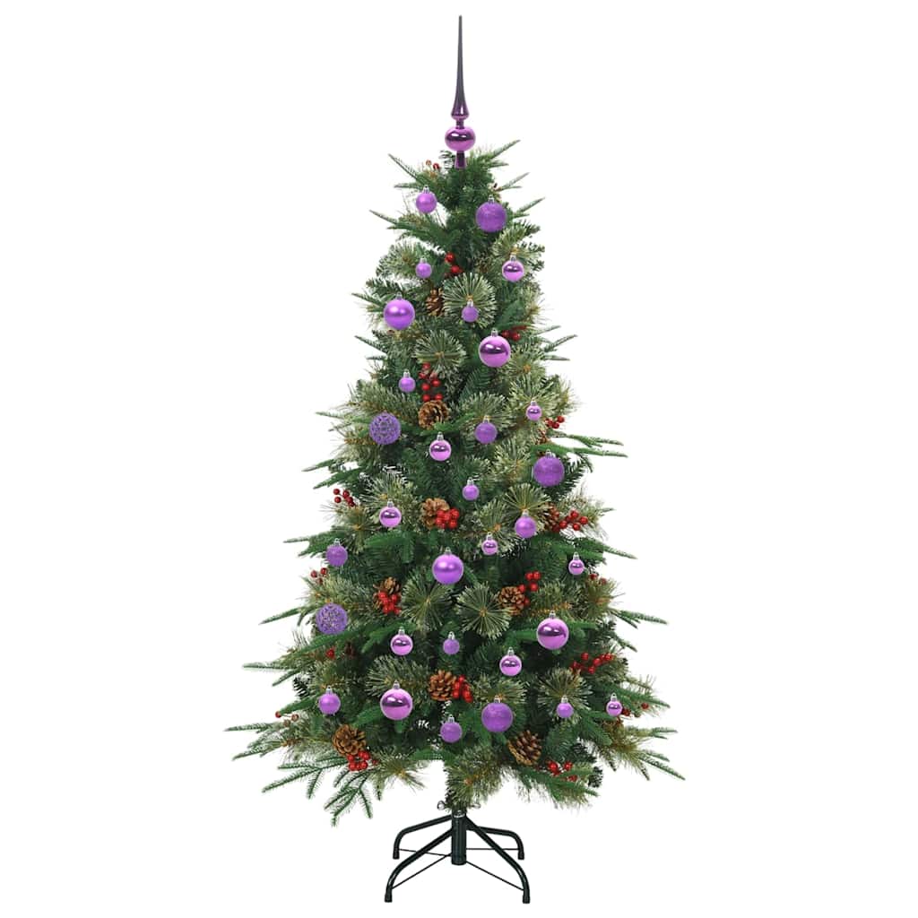 vidaXL Artificial Hinged Christmas Tree Green 150 cm PE and PVC - 51184