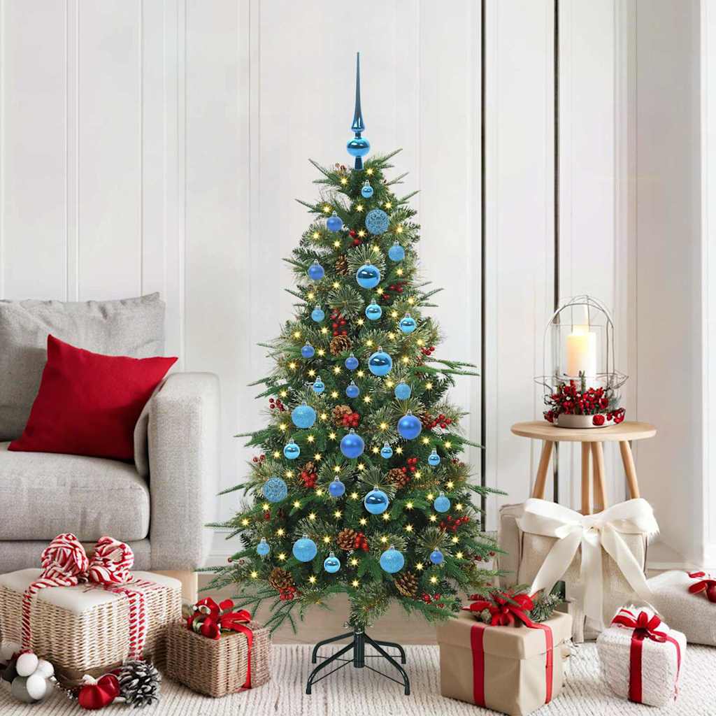 vidaXL Artificial Hinged Christmas Tree Green 150 cm PE and PVC - 51193