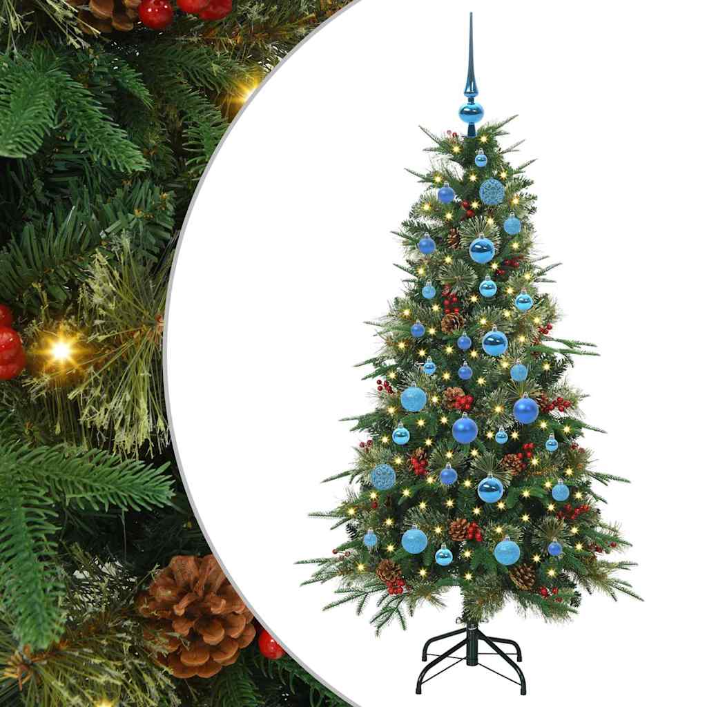 vidaXL Artificial Hinged Christmas Tree Green 150 cm PE and PVC - 51193