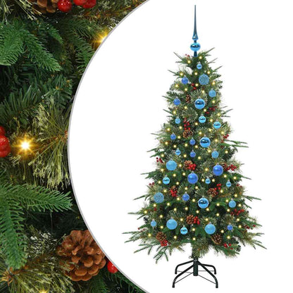 vidaXL Artificial Hinged Christmas Tree Green 150 cm PE and PVC - 51193