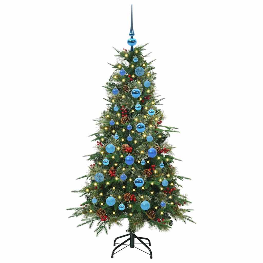 vidaXL Artificial Hinged Christmas Tree Green 150 cm PE and PVC - 51193