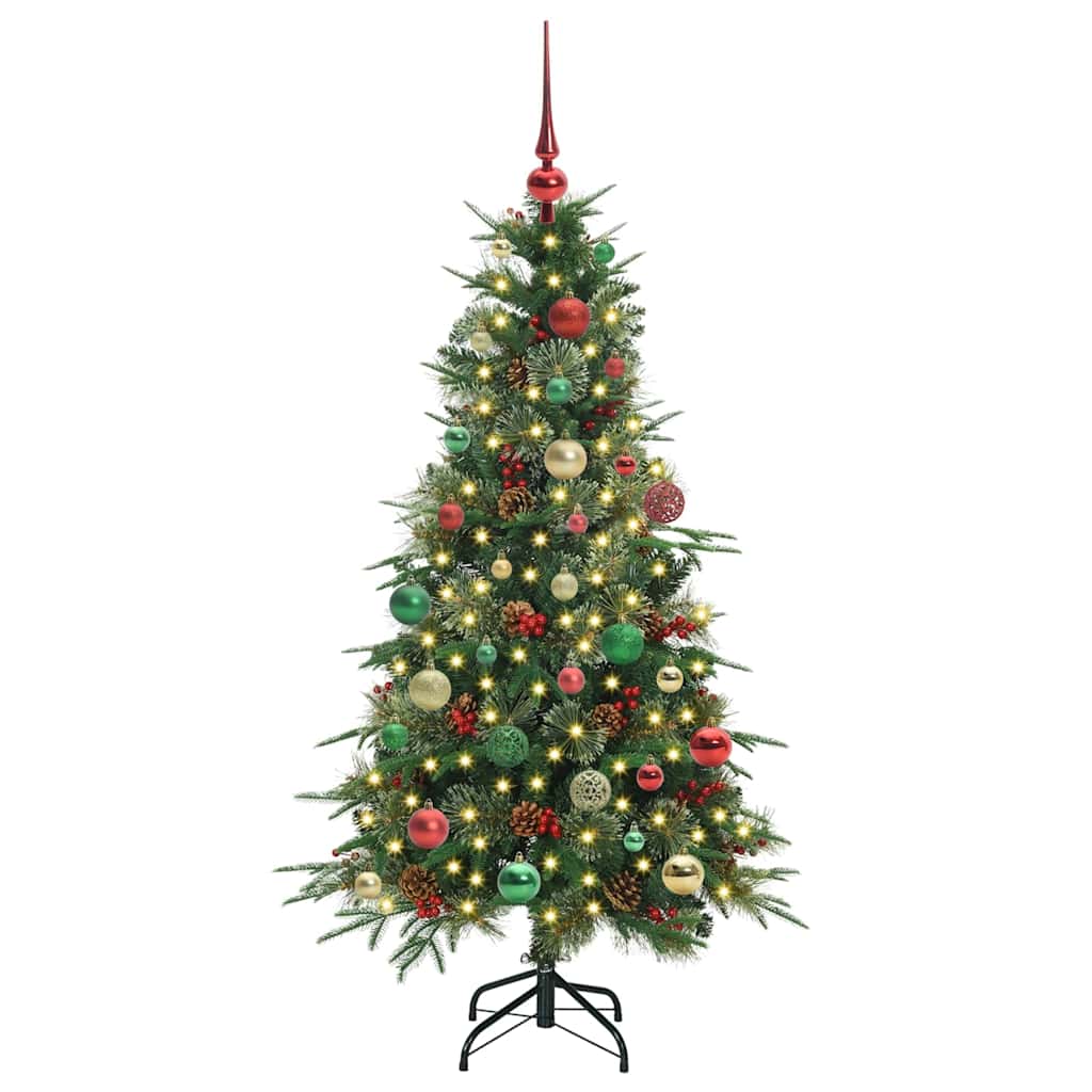 vidaXL Artificial Hinged Christmas Tree Green 150 cm PE and PVC - 51202