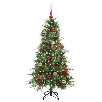 vidaXL Artificial Hinged Christmas Tree Green 150 cm PE and PVC - 51202