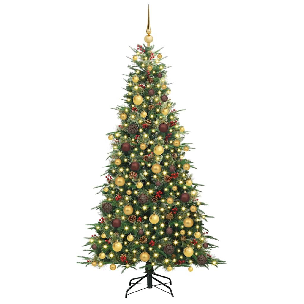 vidaXL Artificial Hinged Christmas Tree Green 180 cm PE and PVC - 51215