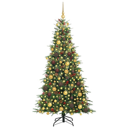 vidaXL Artificial Hinged Christmas Tree Green 180 cm PE and PVC - 51215