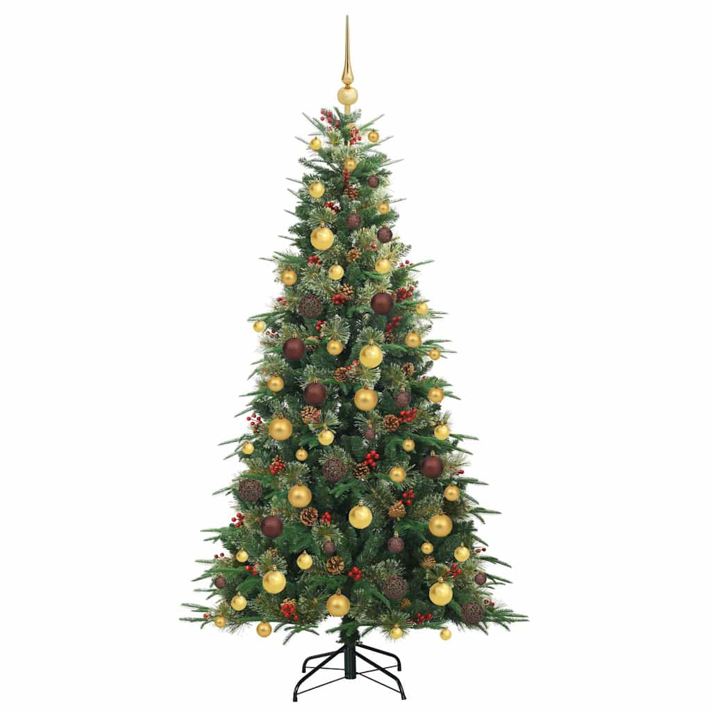 vidaXL Artificial Hinged Christmas Tree Green 180 cm PE and PVC - 51215