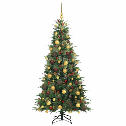 vidaXL Artificial Hinged Christmas Tree Green 180 cm PE and PVC - 51215
