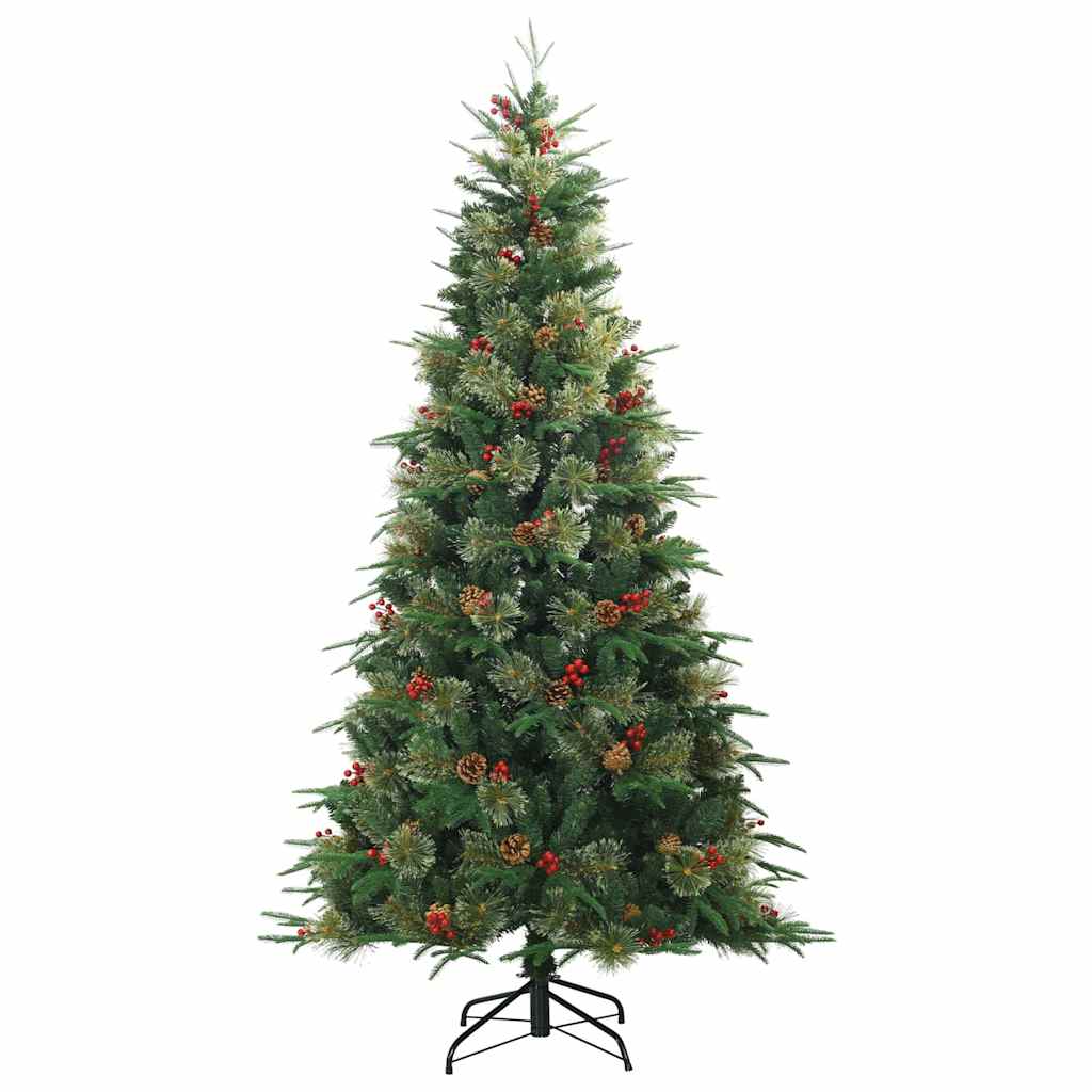 vidaXL Artificial Hinged Christmas Tree Green 180 cm PE and PVC - 51215
