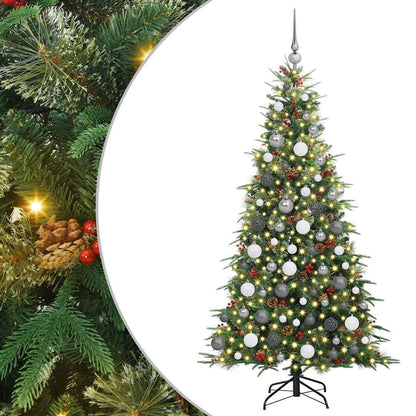 vidaXL Artificial Hinged Christmas Tree Green 180 cm PE and PVC - 51216