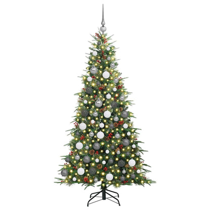 vidaXL Artificial Hinged Christmas Tree Green 180 cm PE and PVC - 51216