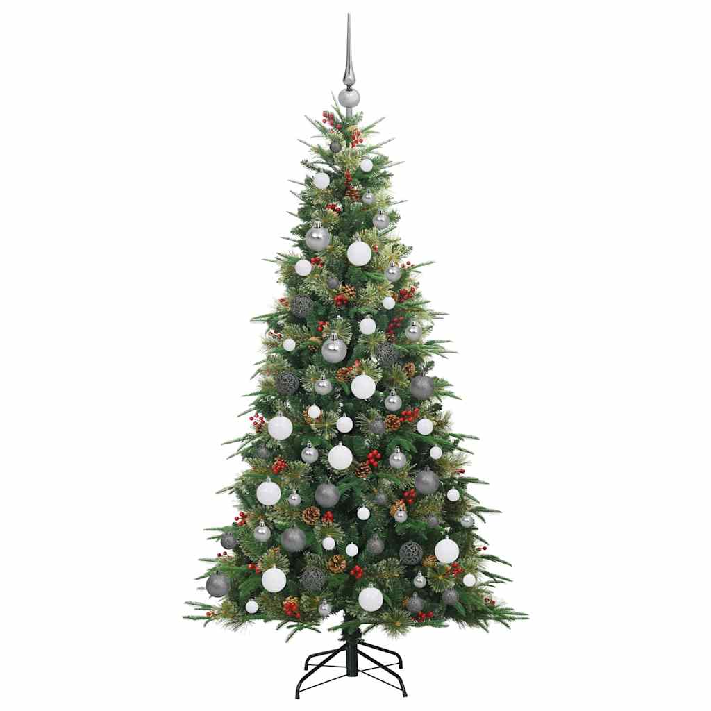 vidaXL Artificial Hinged Christmas Tree Green 180 cm PE and PVC - 51216