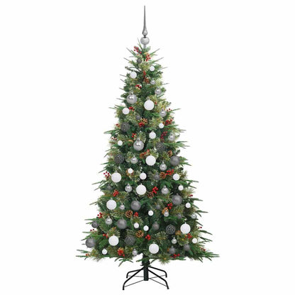 vidaXL Artificial Hinged Christmas Tree Green 180 cm PE and PVC - 51216
