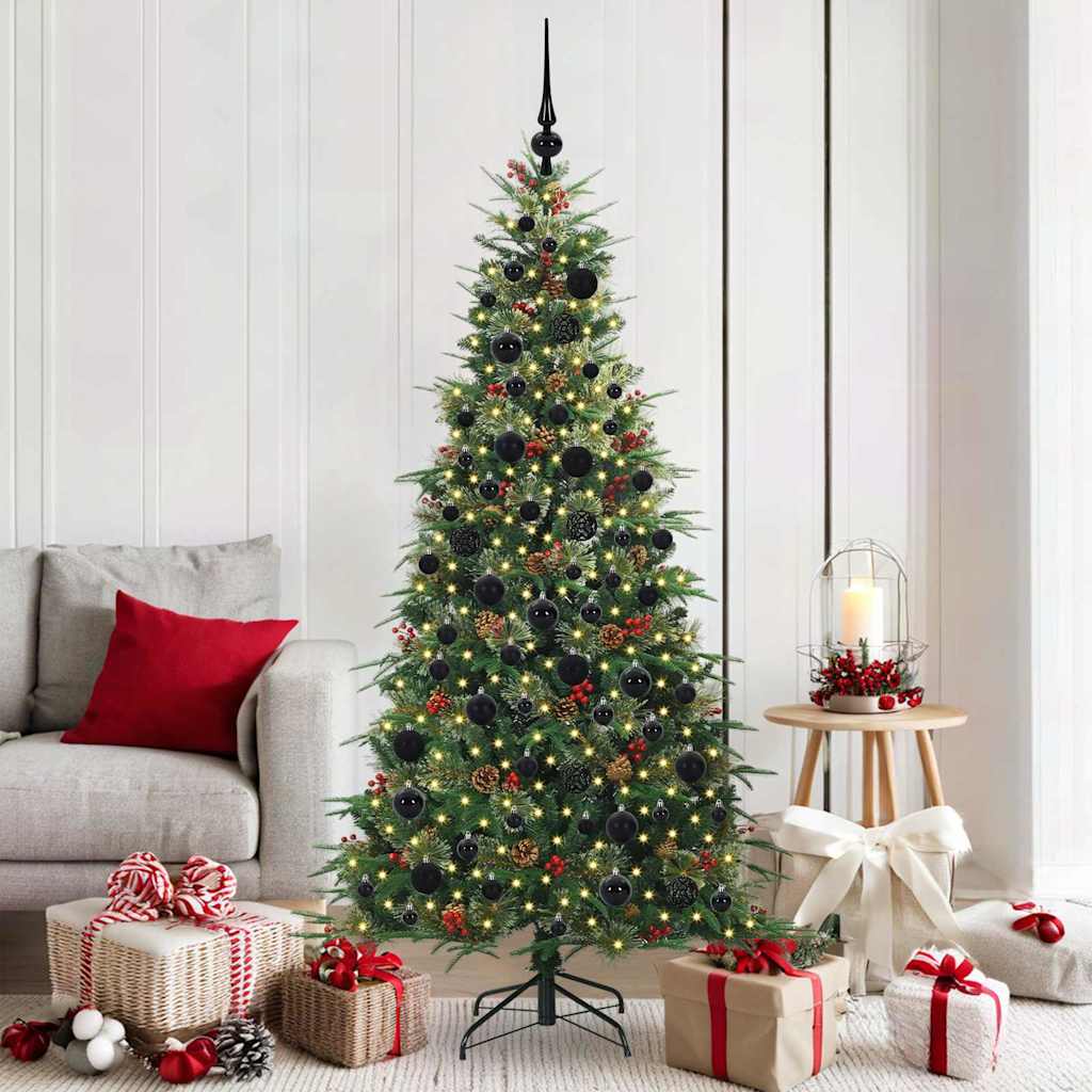 vidaXL Artificial Hinged Christmas Tree Green 180 cm PE and PVC - 51229