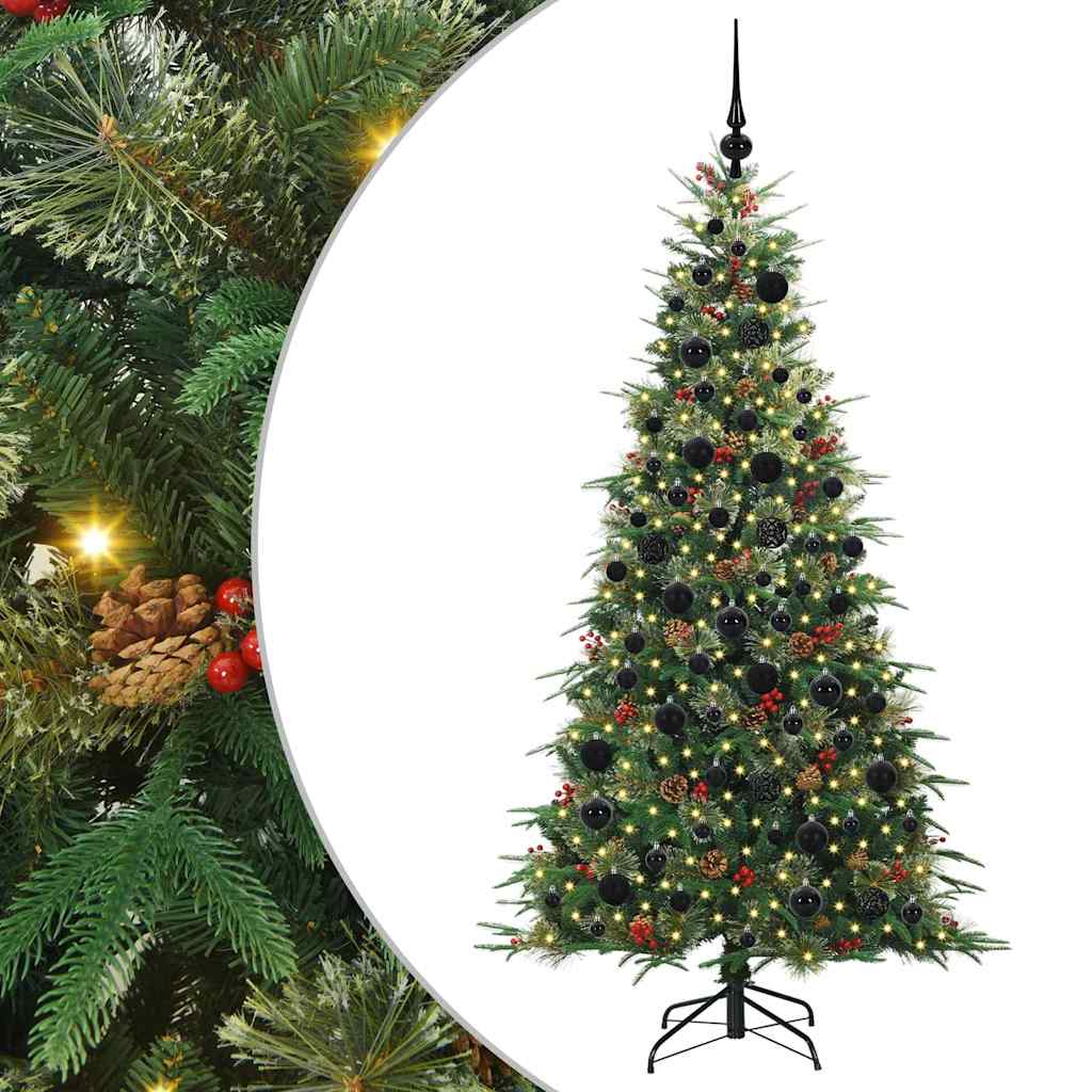 vidaXL Artificial Hinged Christmas Tree Green 180 cm PE and PVC - 51229