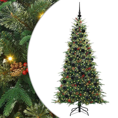 vidaXL Artificial Hinged Christmas Tree Green 180 cm PE and PVC - 51229