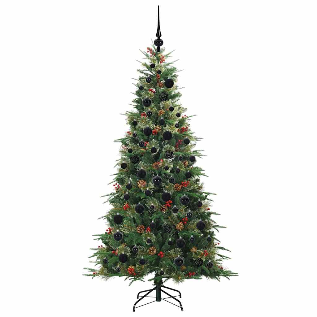 vidaXL Artificial Hinged Christmas Tree Green 180 cm PE and PVC - 51229