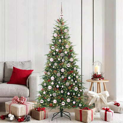 vidaXL Artificial Hinged Christmas Tree Green 180 cm PE and PVC - 51234