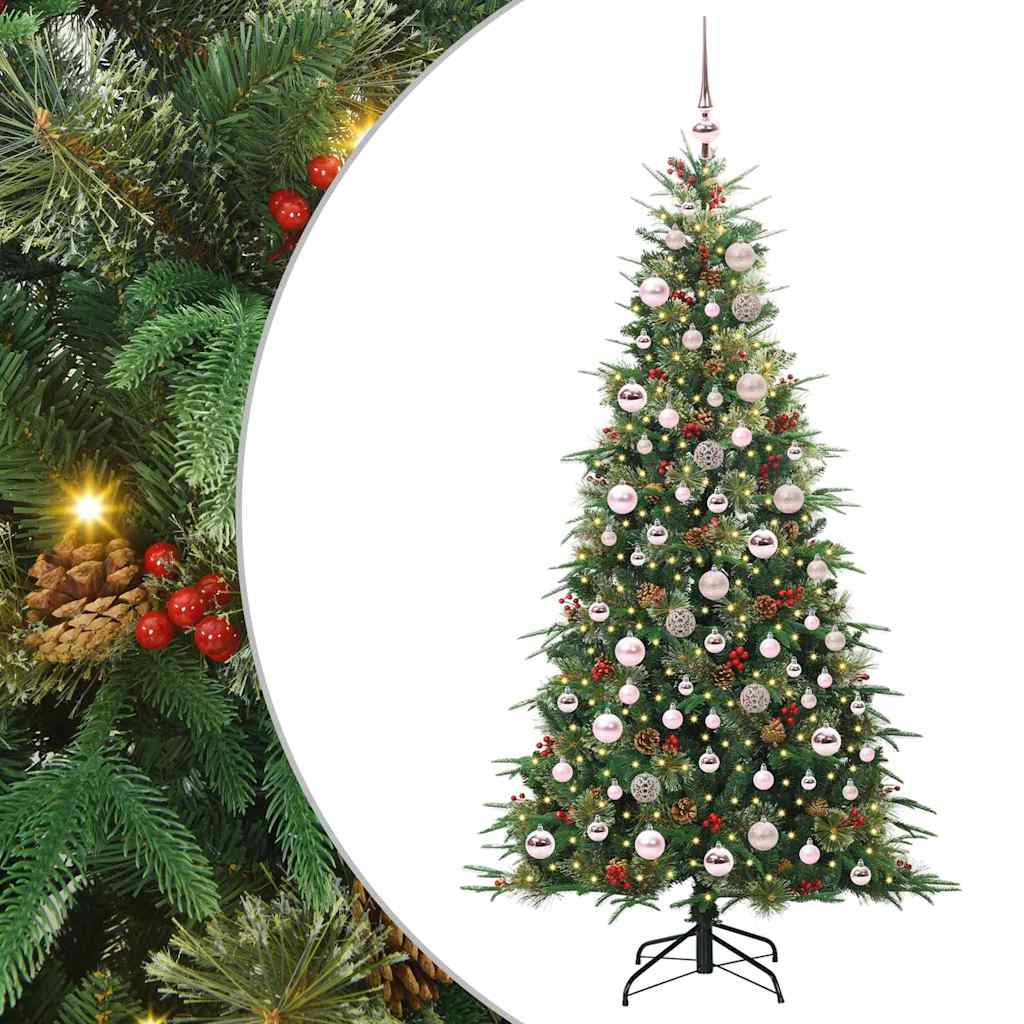 vidaXL Artificial Hinged Christmas Tree Green 180 cm PE and PVC - 51234
