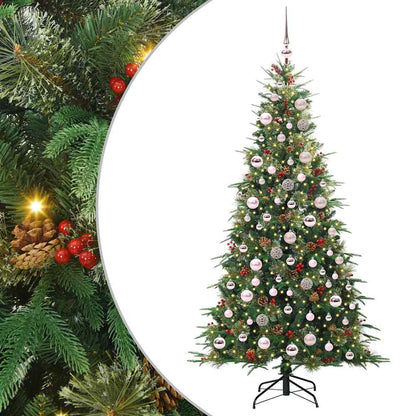vidaXL Artificial Hinged Christmas Tree Green 180 cm PE and PVC - 51234