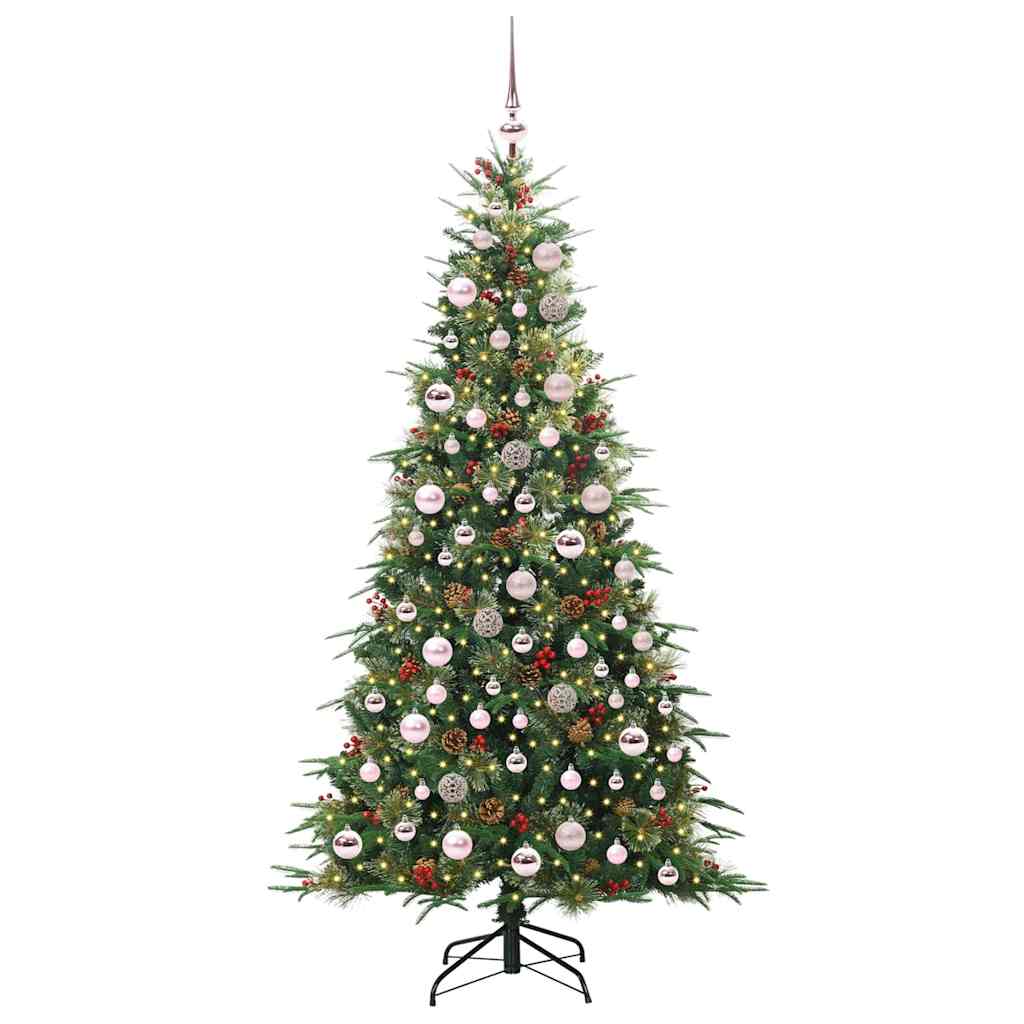 vidaXL Artificial Hinged Christmas Tree Green 180 cm PE and PVC - 51234