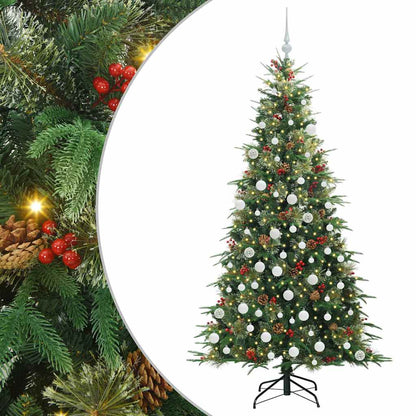 vidaXL Artificial Hinged Christmas Tree Green 180 cm PE and PVC - 51245