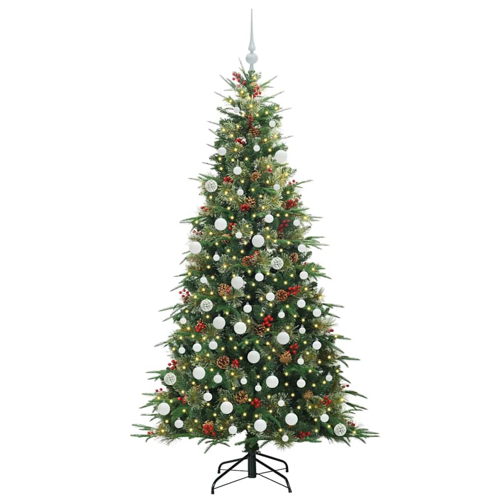 vidaXL Artificial Hinged Christmas Tree Green 180 cm PE and PVC - 51245