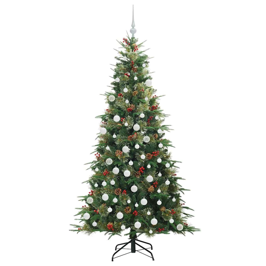 vidaXL Artificial Hinged Christmas Tree Green 180 cm PE and PVC - 51245