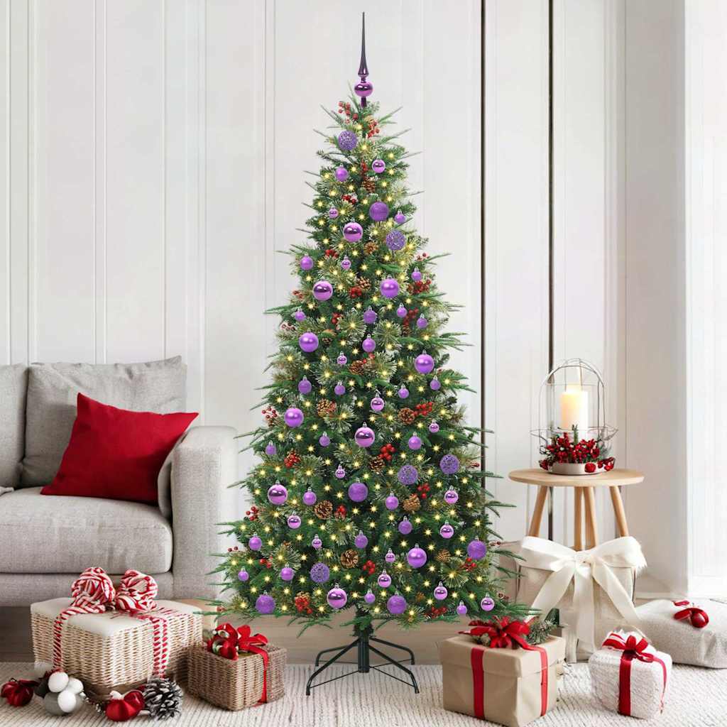 vidaXL Artificial Hinged Christmas Tree Green 180 cm PE and PVC - 51252