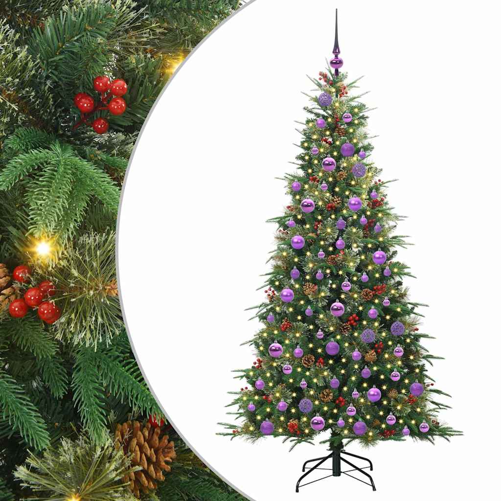 vidaXL Artificial Hinged Christmas Tree Green 180 cm PE and PVC - 51252