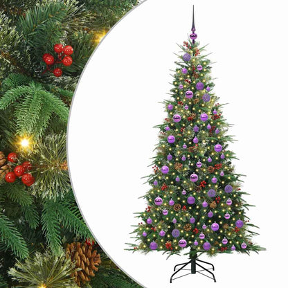 vidaXL Artificial Hinged Christmas Tree Green 180 cm PE and PVC - 51252