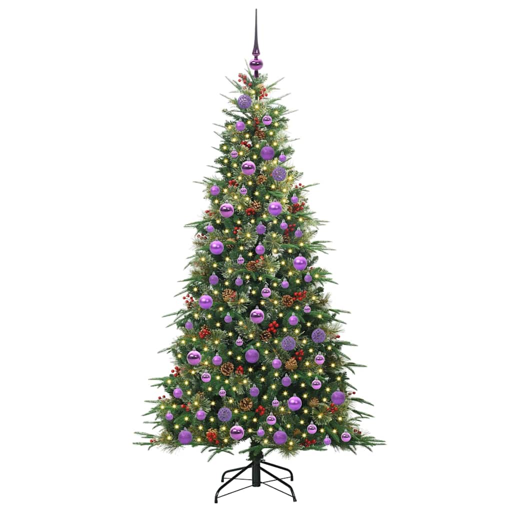 vidaXL Artificial Hinged Christmas Tree Green 180 cm PE and PVC - 51252