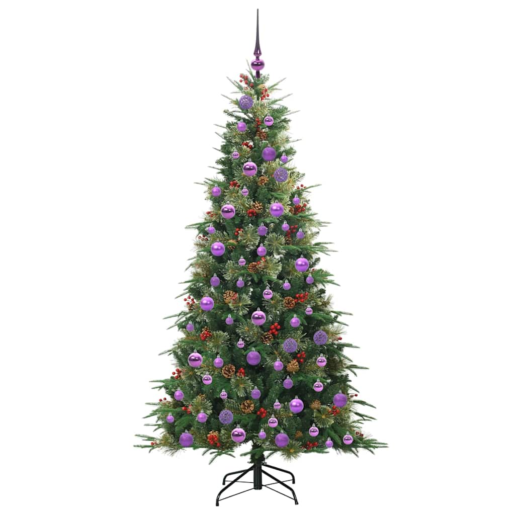vidaXL Artificial Hinged Christmas Tree Green 180 cm PE and PVC - 51252