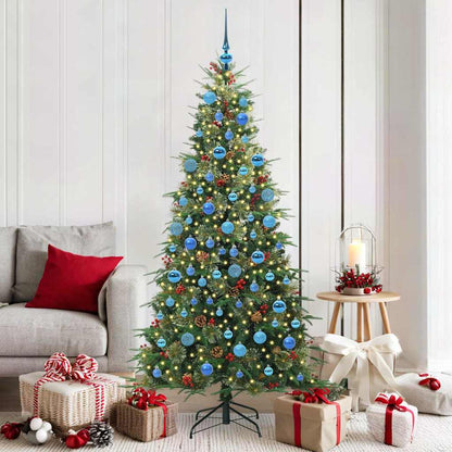 vidaXL Artificial Hinged Christmas Tree Green 180 cm PE and PVC - 51261