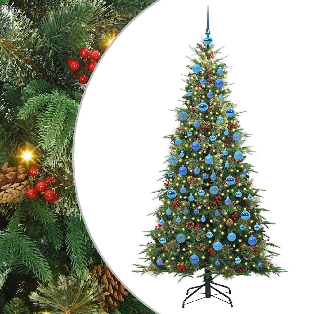 vidaXL Artificial Hinged Christmas Tree Green 180 cm PE and PVC - 51261