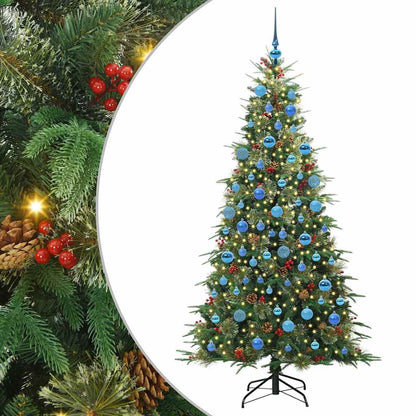 vidaXL Artificial Hinged Christmas Tree Green 180 cm PE and PVC - 51261